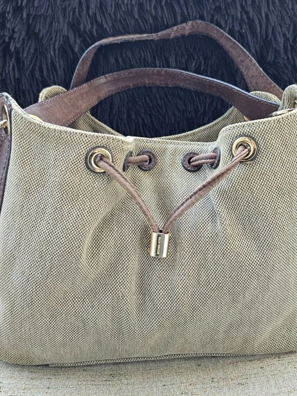 Vintage Michael Kors Women Handbag Purse Brown Canvase/Leather Bag